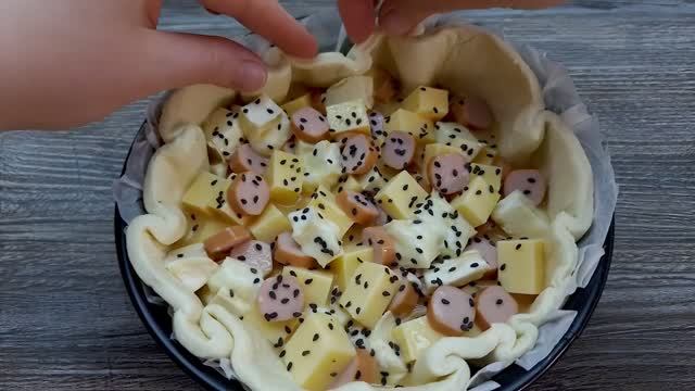 Фаршированная лепешка с сыром и яйцом - Вкусно и Сытно_ смотреть онлайн