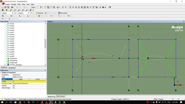 (ANSYS FLUENT) Hướng dẫn vẽ mô hình và chia lưới cho bài toán sử dụng 2 naca có độ dài khác nhau. смотреть онлайн