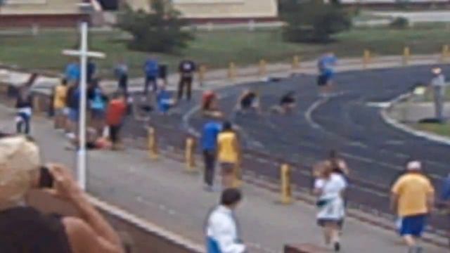 Забег на 100 метров. Чемпионат области среди юношей в Славутиче 2015 смотреть онлайн