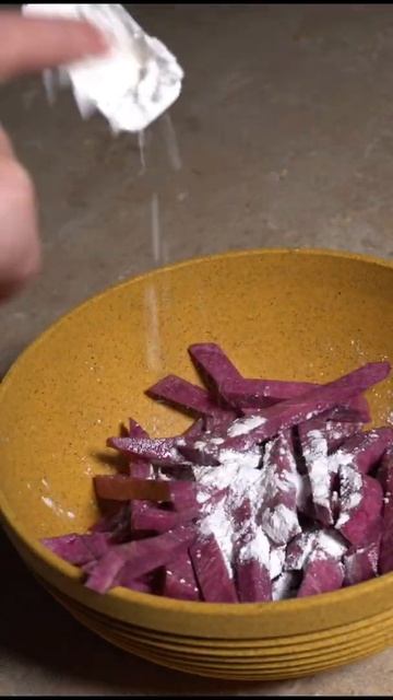 Purple Sweet Potato Fries | Easy Vegan Recipe | #shorts