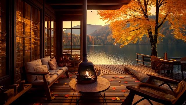 Cozy Fall Coffee Shop Ambience ~ Jazz Relaxing Music 🍂 Smooth Piano Jazz Instrumental Music to Work смотреть онлайн