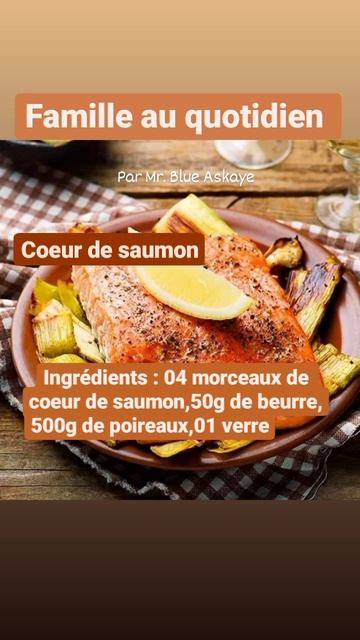 Coeur de Saumon aux poireaux, Famille au quotidien vous souhaite un bon Mardi.💙😄 смотреть онлайн