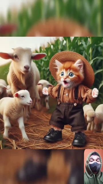 kitten is a sheep herder but is eaten by a wolf #story #catlover #aicat #poorcat #kitten #short смотреть онлайн
