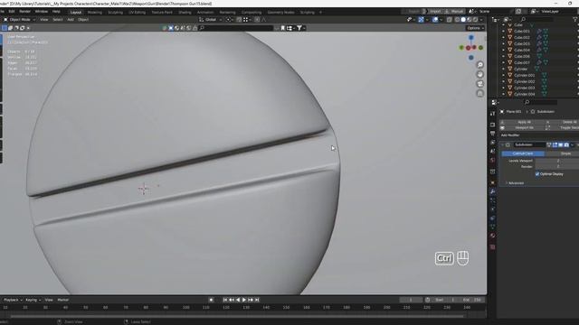 Blender Speed Modeling-Thompson Submachine Gun M1A1 смотреть онлайн