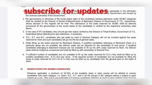 TS CPGET Seat Allotment Process Reservation How seats are alloted смотреть онлайн