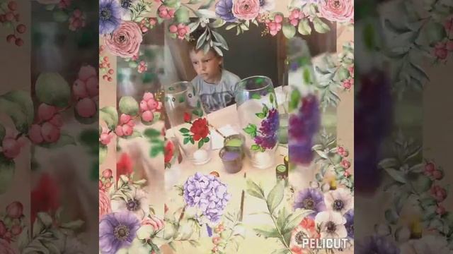 Роспись ваз своими руками👍🌹🌱 смотреть онлайн