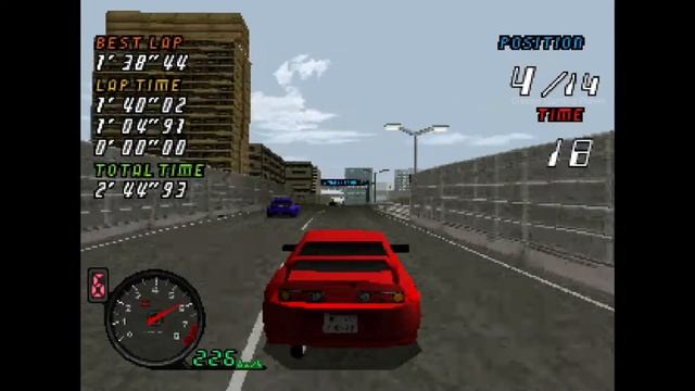 Wangan Trial PS1 Gameplay - Toyota Supra смотреть онлайн