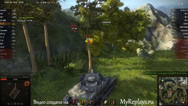 WOT: Перевал - PzKpfw IV - 8 фрагов - смотреть онлайн