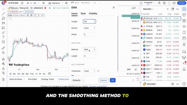 How To Add Exponential Moving Average On Tradingview (20 or 200 EMA) смотреть онлайн