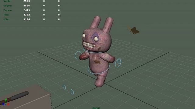 Rabbit, Axe, Butterfly. 3D animation playblast test смотреть онлайн