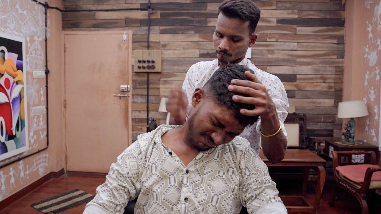 Master Cracker Intense Head Massage ASMR ｜ Indian Massage смотреть онлайн