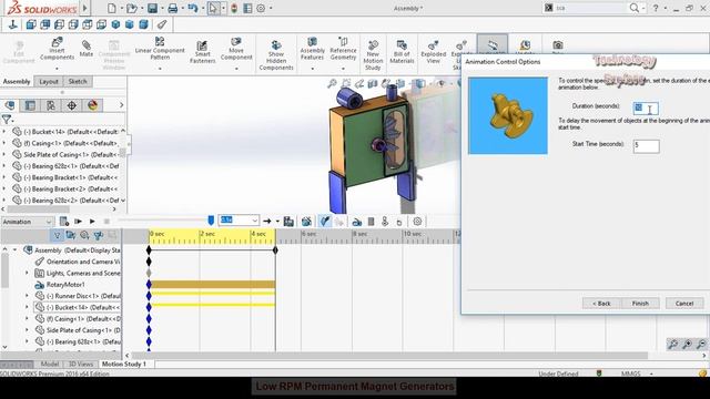 How to Do Animation in SolidWorks on Pelton Wheel Turbine смотреть онлайн