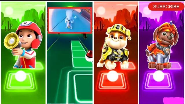 Paw Patrol: The Mighty Movie|| Ryder 🆚 Marshall 🆚 Chase 🆚 Skye - Tiles hop EDM Rush! смотреть онлайн
