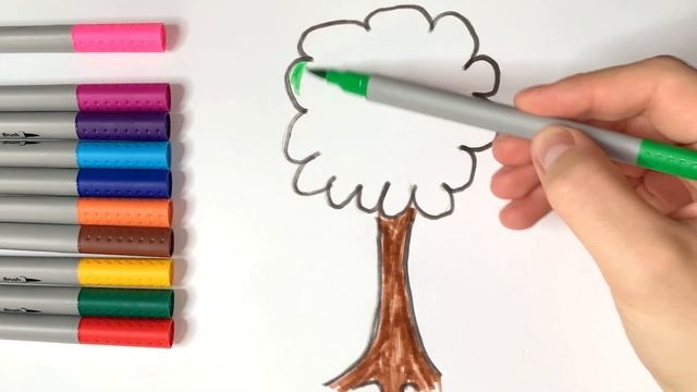 How to draw TREE | Turli raqamlar, raqamlar, rasmlar, hayvonlarni chizish смотреть онлайн