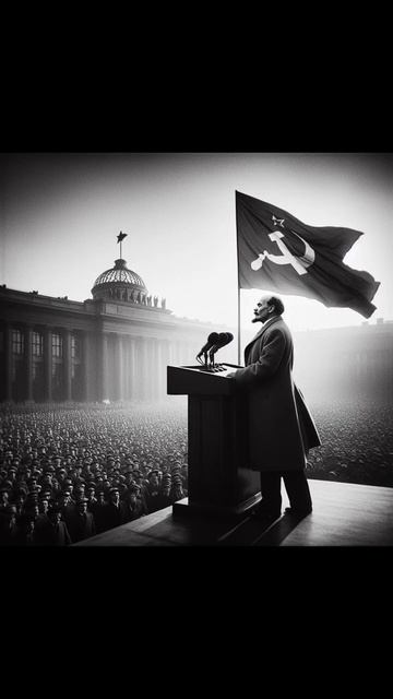 Lenin on podium giving speech | AI смотреть онлайн