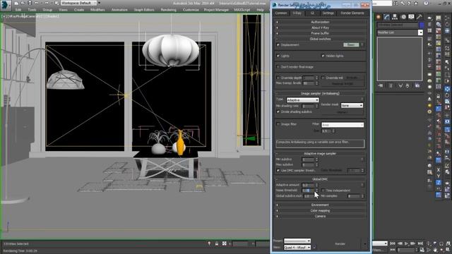 Interior lighting in 3dsmax vray 3.0 tutorials part - 2 смотреть онлайн