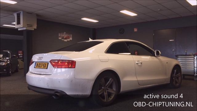 Audi A5 active sound exhaust made by OBD-Chiptuning.nl смотреть онлайн