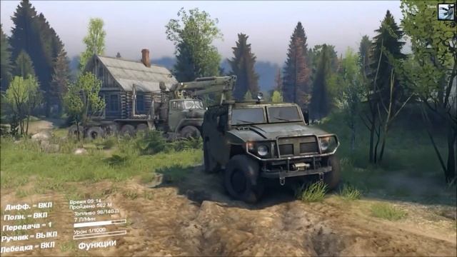 Spintires 2014 - ГАЗ-2975 «Тигр» смотреть онлайн