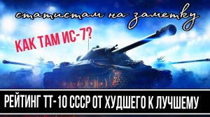 Топ тяжелых танков СССР 10 уровня от лучшего к худшему - Статистам на заметку!