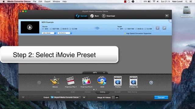 iSkysoft iMedia Converter Deluxe- How to Convert MOV to iMovie смотреть онлайн