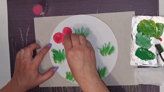Малювання.Квіткова галявина з метеликами.(нетрадиційна техніка). смотреть онлайн