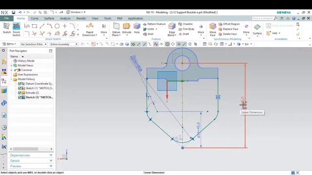 Siemens NX Tutorial #13 for Beginners #English смотреть онлайн