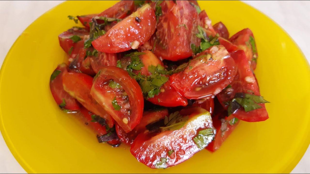 ПОМИДОРЫ по - КОРЕЙСКИ за 5 МИНУТ! Вкусная и Быстрая закуска! KOREAN TOMATOES in 5 MINUTES смотреть онлайн