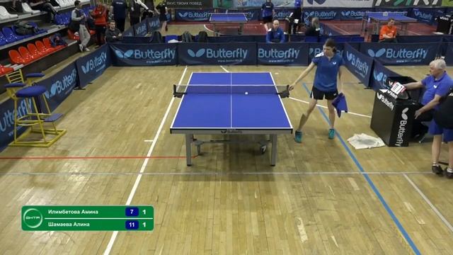 Илимбетова Амина (809) - Шамаева Алина (618). Настольный теннис смотреть онлайн