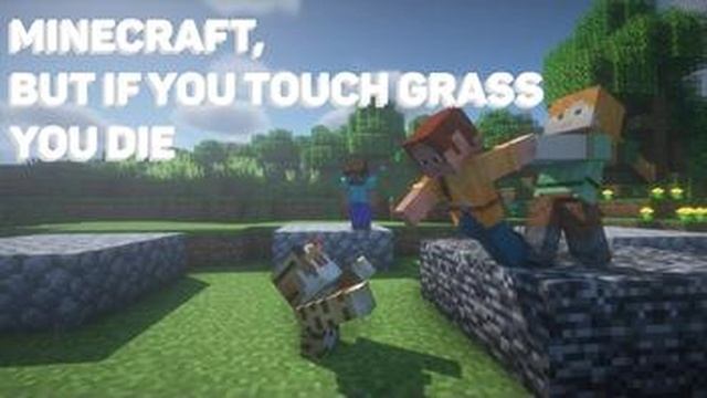 Скачать мод Minecraft, but if you touch grass you die [1.21.4], [1.21.3], [1.21.2], [1.21]