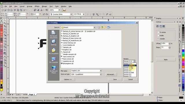 How to save Corel File in a different version смотреть онлайн