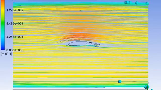 Velocity streamline of wings with flaps (flaps with -12 deg rotation) || part 2 || смотреть онлайн