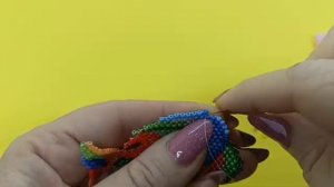 🐓 ПЕТУШОК. Кирпичное плетение. Часть 2_3