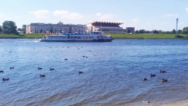 Центральный пляж в Твери, Заволжский парк, река Волга смотреть онлайн