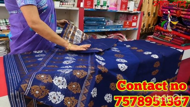 HANDLOOM STAPLE COTTON MEKHELA SADOR WITH SIDE PARI AND BLOUSE PIECE AND OFFER PRICE смотреть онлайн