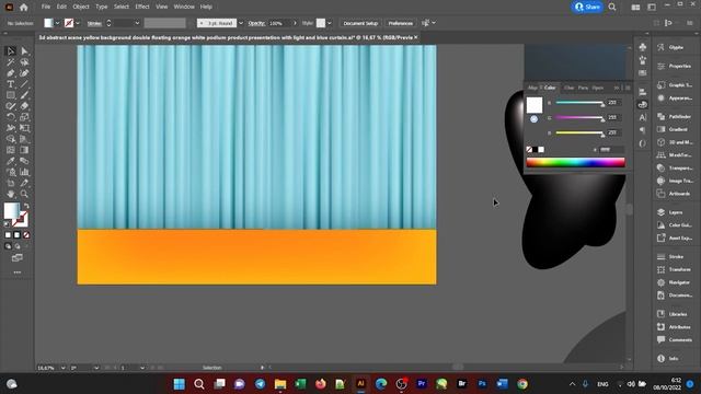 podium 3d with curtain realistic scane adobe illustrator tutorial смотреть онлайн