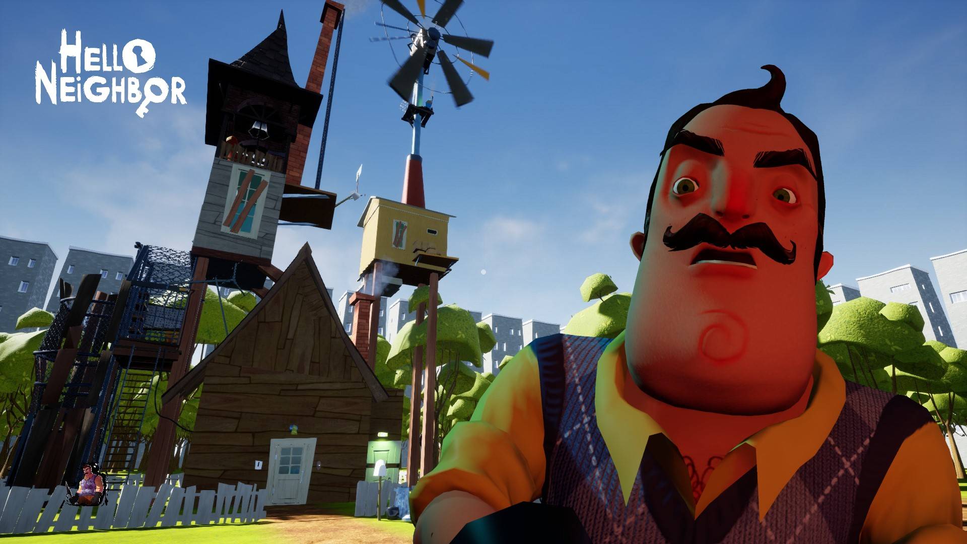 Hello Neighbor:Привет Сосед!!!СТЕПАНЫЧ посадил красное дерево на здание МОД!hello_Rob