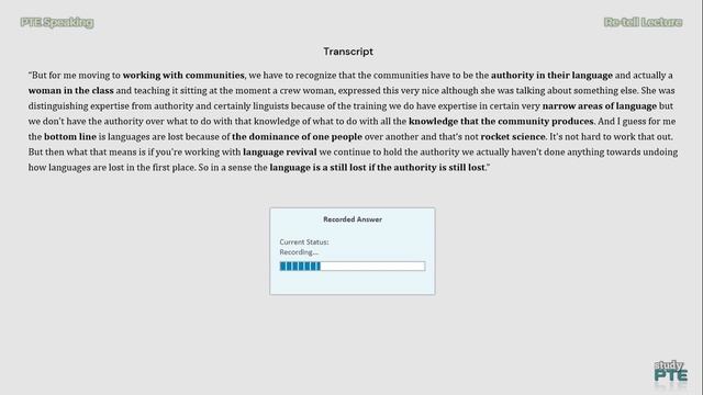 PTE Speaking : Re-tell Lecture (Part 3) смотреть онлайн