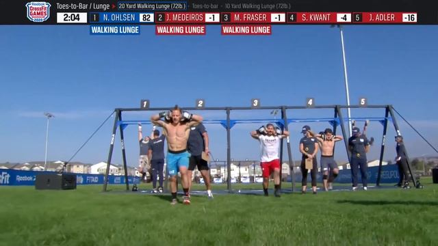 2020 CrossFit Games Event 6 - Toes to Bar/Lunge - Men смотреть онлайн