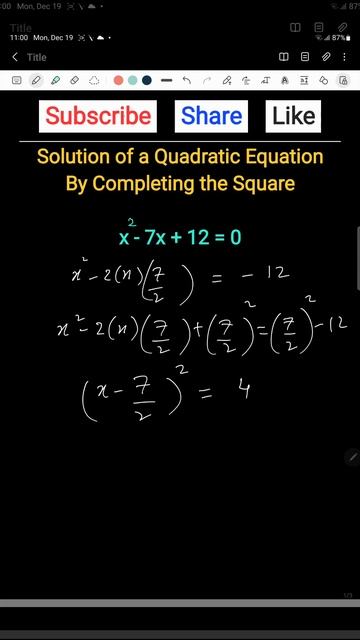 How to solve QUADRATIC EQUATION by completing the square ? #viral #shorts #youtubeshorts смотреть онлайн