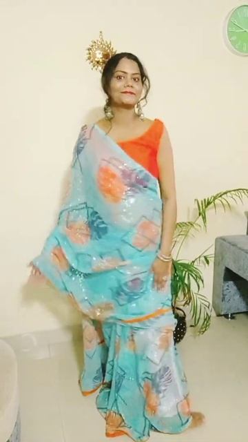 beautiful sequence work saree// bella fashion world смотреть онлайн