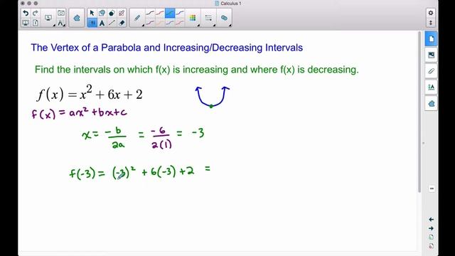 Increasing and Decreasing Intervals of a Parabola Part 1 - Calculus 1 - 24HourAnswers.com смотреть онлайн