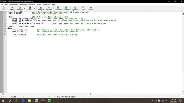 Code EMU 8086 - AI1704 - BTVN CEA201 смотреть онлайн