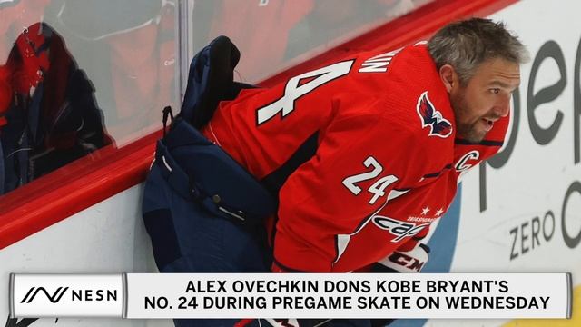 Alex Ovechkin Rocks Kobe Bryant's No. 24 During Pregame Skate смотреть онлайн
