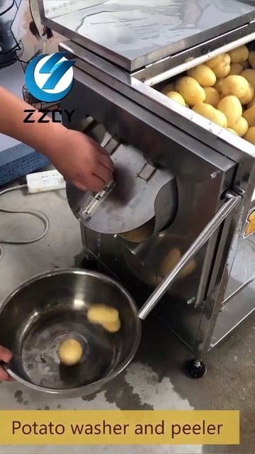 土豆木薯胡萝卜清洗去皮机 potato cassava washer and peeler смотреть онлайн