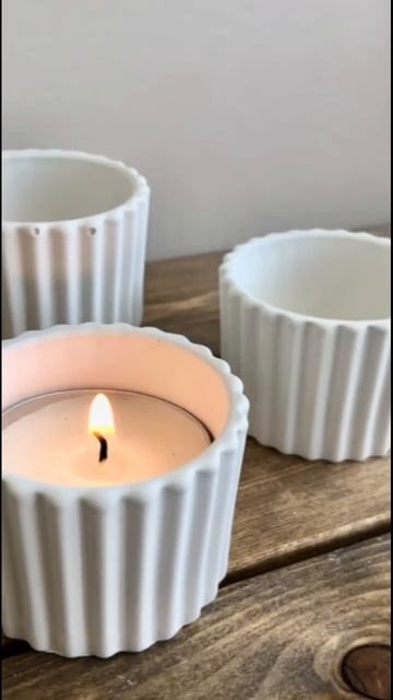 Подсвечник для чайной свечи #handmade #candle #гипс #каксделать #обзор #декор #decor #свеча #shorts
