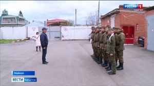 В военном комиссариате республики состоялась первая торжественная отправка новобранцев