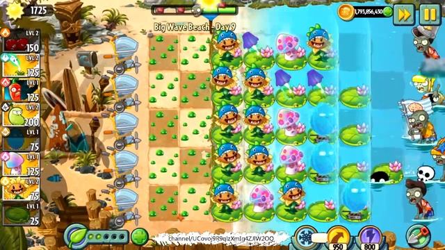 Plants vs Zombies 2 Big Wave Beach Day 9 Walkthrough LeveliOS смотреть онлайн
