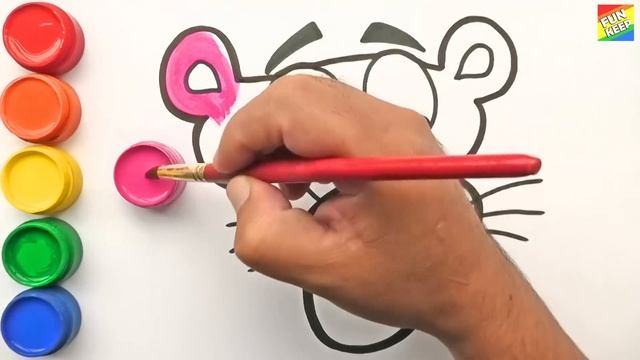 Como Dibujar y Colorear La Pantera Rosa - Dibujos Para Niños - Aprende Dibujar / FunKeep Art смотреть онлайн