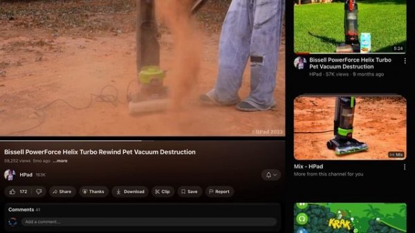 Bissell powerforce helix turbo rewind pet vacuum destruction