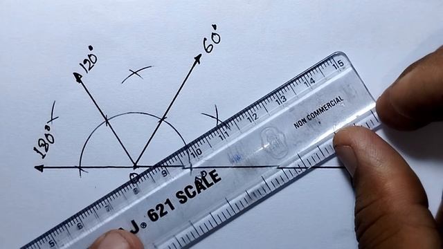 Construction of angle of 15, 30, 45, 60, 75, 90, 105, 120, 135, 150, 165 and 180 degree смотреть онлайн